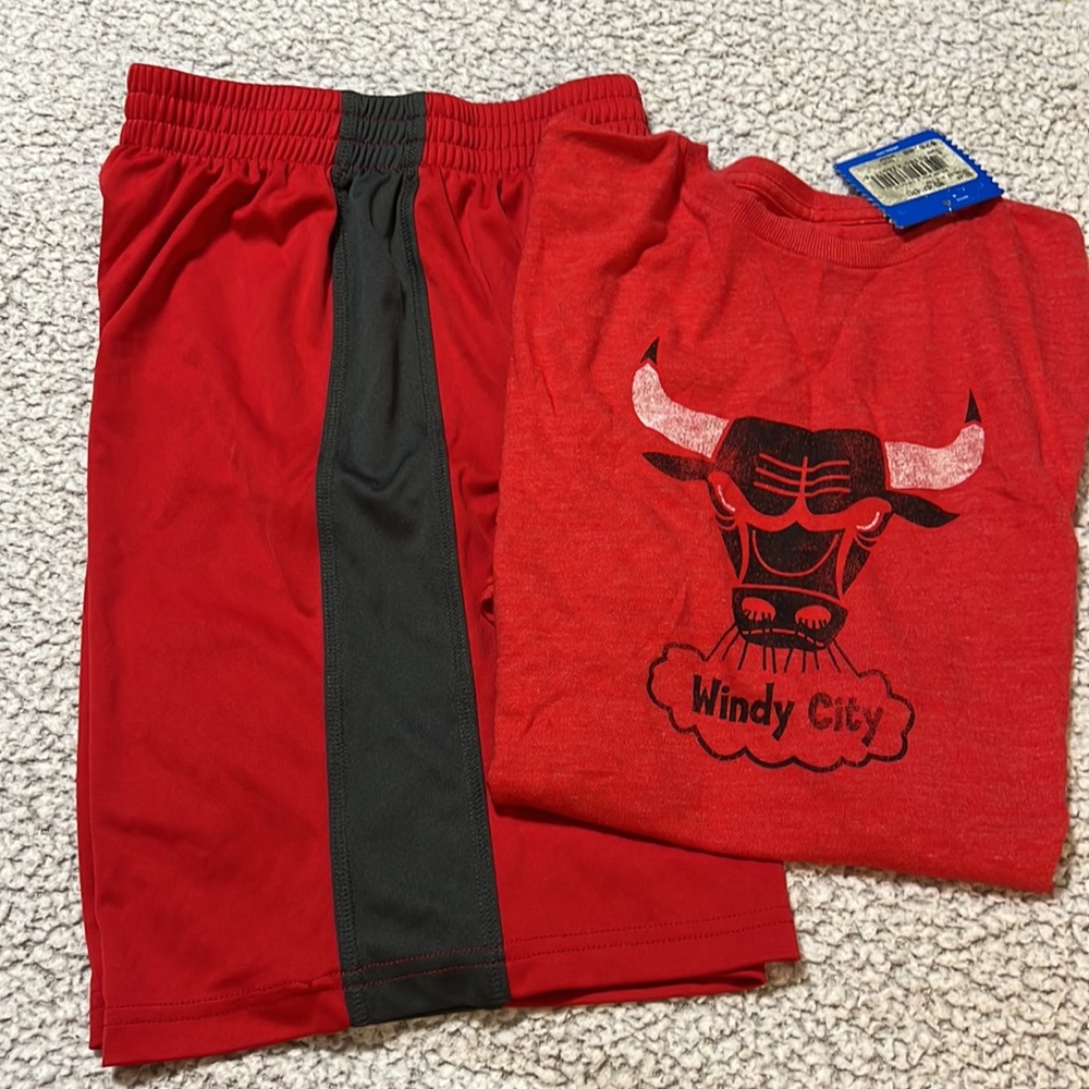 Adidas Chicago Bulls “Windy City” TShirt & Champion Basketball Shorts